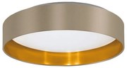 Φωτιστικό Οροφής-Πλαφονιέρα Led Maserlo 2 99541 3000K Ø380 Taupe-Gold Eglo Μέταλλο,Ύφασμα