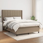 ΚΡΕΒΑΤΙ BOXSPRING ΜΕ ΣΤΡΩΜΑ TAUPE 140X200 ΕΚ. ΥΦΑΣΜΑΤΙΝΟ 3131437