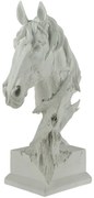 Διακοσμητική Προτομή Αλόγου Polyester Λευκή 25,5x14,2x40εκ. Zen Collection 25.21.51531