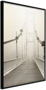 Αφίσα - Bridge Disappearing into Fog - 40x60 - Μαύρο - Χωρίς πασπαρτού