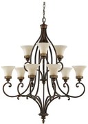 Πολυέλαιος Κρεμαστό Φωτιστικό 9xE27  Καφέ  Drawing Room FE-DRAWING-ROOM9 Elstead Lighting-FE-DRAWING-ROOM9-Καφέ FE-DRAWING-ROOM9