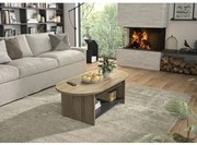 Epiplo World  Soho τραπεζάκι σαλονιού 110x55x39εκ. Golden Oak / Black BEST-15341120