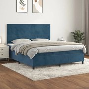 ΚΡΕΒΑΤΙ BOXSPRING ΜΕ ΣΤΡΩΜΑ ΣΚΟΥΡΟ ΜΠΛΕ 160X200 ΕΚ. ΒΕΛΟΥΔΙΝΟ 3142915