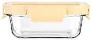 Φαγητοδοχείο Γυάλινο Click&Seal 01-26448 370ml 16,3x12,3x6,2cm Ivory-Clear Estia Πλαστικό, Γυαλί