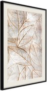 Αφίσα - Copper Leaves - 40x60 - Μαύρο - Με πασπαρτού