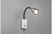 Απλίκα Φωτιστικό Τοίχου 1xGU10 Εύκαμπτο FLEXconnect Wanda Trio Lighting-202670107-Νίκελ Ματ 202670107