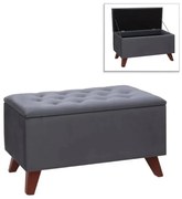 Σκαμπώ - Ταμπουρέ Lotus Βελούδινο Γκρι 90x40x50εκ. GP043-0101,2 MEGAPAP GP043-0101,2