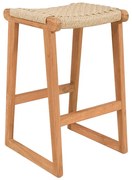Intrahome Σκαμπό Kuza Intrahome σκελετός teak ξύλο και pe σχοινί σε φυσική απόχρωση 40x42x66εκ | SKU: INTRAPA-444111117