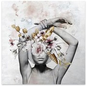 Πίνακας σε καμβά &quot;Hidden Face&quot; Megapap ψηφιακής εκτύπωσης 100x100x3εκ.