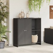 vidaXL Μαύρη Ντουλάπα Αποθήκευσης 100x36x102 εκ από Ρατάν