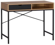 Γραφείο ArteLibre FENWICK Δρυς/Μαύρο Μοριοσανίδα/Μέταλλο 98x48x76.3cm