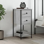 Κομοδίνο Γκρι Sonoma 32 x 42 x 70 εκ. από Επεξεργασμένο Ξύλο 826099