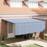 vidaXL Σκηνίτσα Αναδιπλούμενη Μπλε και λευκό 450 x 300 εκ ύφασμα