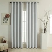 Beauty Home Κουρτίνα Full Blackout σκίασης με 8 κρίκους Soft Art 8391 Ice-Ecru 140x270 Πάγου