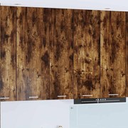 vidaXL Κρεμαστό ντουλάπι με πόρτα Riga Καπνιστό Δρύς 30 x 31 x 100 εκ.