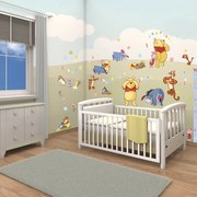 Παιδικά αυτοκόλλητα τοίχου Walltastic Winnie the Pooh Decor Kit (79 Room Stickers)