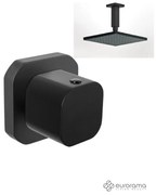 Eurorama Slot Black Matt Εκτροπέας Eντοιχισμού 3 Eξόδων+Κεφαλή Ντους τετράγωνη Φ30εκ. με μπράτσο οροφής