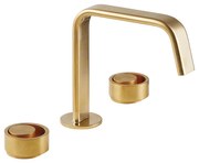 Μπαταρία Νιπτήρα 3 Οπών με Βαλβίδα Clic clac Armando Vicario Halo Gold Brushed 515043-201