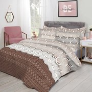 Σετ Σεντόνια Polycotton Υπέρδιπλα 220x240εκ. Εμπριμέ Cafe 24home