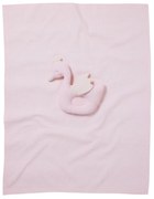 Κουβέρτα Βρεφική Πικέ 4956 White-Pink Das Home Αγκαλιάς 75x100cm 100% Βαμβάκι