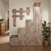 Έπιπλο εισόδου Nenich σε Γκρι oak απόχρωση 150x37x180εκ 150x37x180 εκ.