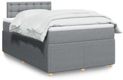 ΚΡΕΒΑΤΙ BOXSPRING ΜΕ ΣΤΡΩΜΑ ΑΝΟΙΧΤΟ ΓΚΡΙ 120X190 ΕΚ. ΥΦΑΣΜΑΤΙΝΟ 3287409