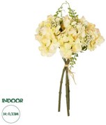Artificial Garden YELLOW HYDRANGEA BOUQUET 21315 Τεχνητό Διακοσμητικό Μπουκέτο Κίτρινη Ορτανσία Y33cm Globostar 21315 Κίτρινο