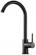 Eurorama Tonda145528-400 Μπαταρία Κουζίνας Black Matt Με Υψηλό Περιστρεφόμενο Ρουξούνι