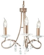 Πολυέλαιος Φωτιστικό Κρεμαστό/Οροφής 3xE14 Ασημί-Χρυσό Κρύσταλλο Κ9 Christine CRT3-SIL-GOLD Elstead Lighting-CRT3-SILVER-GOLD CRT3-SILVER-GOLD