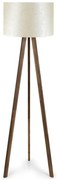 Φωτιστικό δαπέδου Rosling Megapap Mdf/ύφασμα Pvc χρώμα καρυδί/μπεζ 38x21x140εκ.-GP029-0001,6
