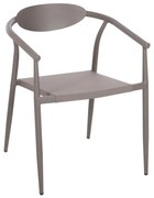 Καρέκλα - Πολυθρόνα SERLY C6052.04 Σαμπανί Αλουμινίου με Σαμπανί Textiline 56x61x74,5Yεκ 56x61x74.5 εκ.