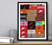 Ξύλινο Κάδρο Sneaker Box 30X40cm SNK155