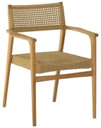 ΠΟΛΥΘΡΟΝΑ NEBO HM9937 ΞΥΛΟ TEAK &amp; ΣΥΝΘ.RATTAN ΣΕ ΦΥΣΙΚΟ ΧΡΩΜΑ (1 Τεμμάχια)