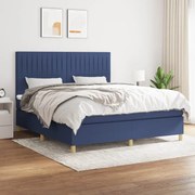 ΚΡΕΒΑΤΙ BOXSPRING ΜΕ ΣΤΡΩΜΑ ΜΠΛΕ 180X200 ΕΚ. ΥΦΑΣΜΑΤΙΝΟ 3142519