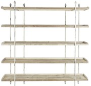 Ράφια DKD Home Decor Λευκό Φυσικό Μέταλλο Έλατο ξύλο ελάτου 40 % Μέταλλο 190 x 40 x 200 cm