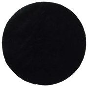 Γούνινο Στρογγυλό Χαλί (Φ160) New Plan Puffy FC9 Black