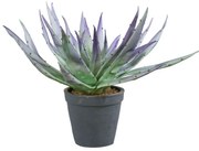 Τεχνητό Φυτό Σε Γλάστρα Aloe Mauve 024046 H32cm Purple-Green-Black Foam,Κεραμικό