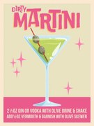 Εικονογράφηση Dirty Martini Cocktail, WallChart Art Studio