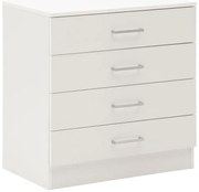 Συρταριέρα Elise με 4 συρτάρια λευκό 69x40x71εκ 69x40x71 εκ.