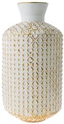 Βάζο Μεταλλικό Χρυσό-Λευκό 27x52εκ. Zen Collection 24.27.49924
