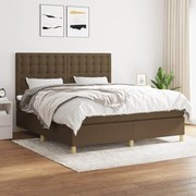 ΚΡΕΒΑΤΙ BOXSPRING ΜΕ ΣΤΡΩΜΑ ΣΚΟΥΡΟ ΚΑΦΕ 180X200 ΕΚ ΥΦΑΣΜΑΤΙΝΟ 3142676