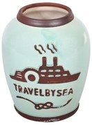 Βάζο Κεραμικό Travel By Sea 373-91-956 21cm 7151 Veraman Κεραμικό