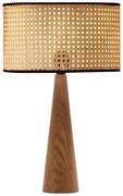 Intrahome Επιτραπέζιο φωτιστικό Retroa Intrahome ξύλο οξιάς και pe rattan σε φυσικό χρώμα Φ24x38εκ | SKU: INTRAPA-313111241