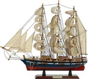 Ξύλινο Καράβι Ιστιοφόρο Cutty Sark 70x13xH60cm,Χρώμα Μπλε-Κόκκινο 31112