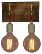 Φωτιστικό Τοίχου - Απλίκα HL-079-2W HIKARI WALL LAMP BROWN RUSTY - 51W - 100W - 77-3118