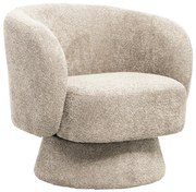 Πολυθρόνα KARLEN C9592.03 Περιστρεφόμενη με Μπέζ Μπουκλέ Ύφασμα 78x81x77Υεκ. 78x81x77 εκ.