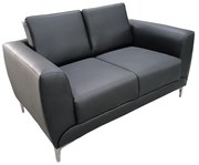 Καναπές Διθέσιος ArteLibre ELFRIC Μαύρο PU 142x81x81cm