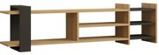 Έπιπλο τηλεόρασης Rinia pakoworld σε oak-ανθρακί απόχρωση 153,60x26x40εκ 120-000539