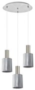 Φωτιστικό Οροφής  SE21-NM-4-GL1-3NM ADEPT TUBE Nickel Matt Pendant Smoked Glass+ - 51W - 100W - 77-8396