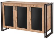 Μπουφές Arcas Freda 863SPH5111 140x45x80cm Pine-Black Μελαμίνη,Μέταλλο